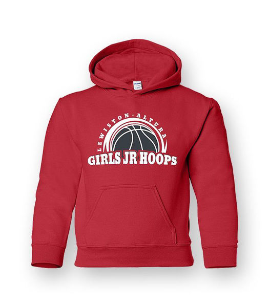 Picture of 18500B - RED - Youth Hooded Sweatshirt