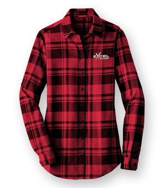 Picture of LW668 - Ladies Plaid Flannel Tunic