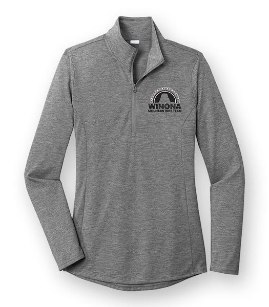 Picture of LST407 - Ladies' TriBlend Wicking 1/4 Zip Pullover