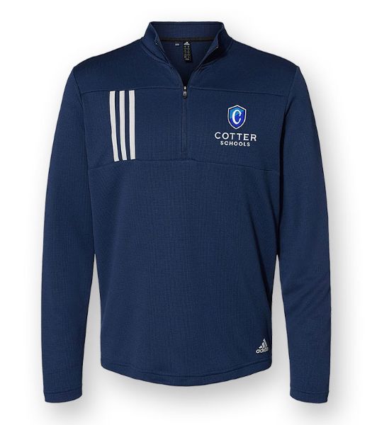Picture of A482 - Adidas 3 Stripes Double Knit 1/4 Zip 